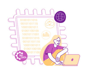 quantum computing concept quantum-mechanical vector image