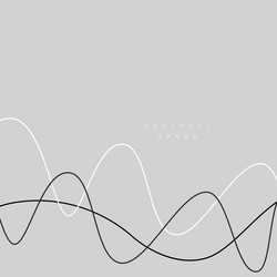 Modern abstract simple smooth lines connected vector