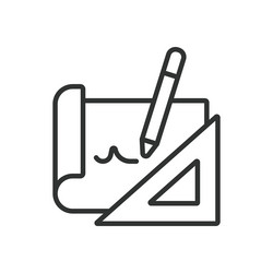 design and architecture symbol icon in line vector image