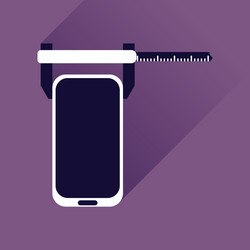 flat web icon with long shadow mobile settings vector