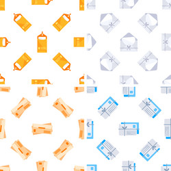 seamless pattern with envelopes and letters vector image
