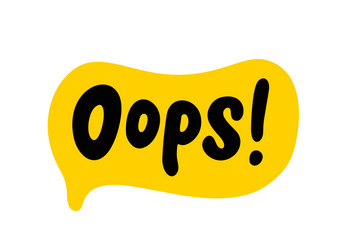 Oh No Speech Bubble No Text Hand Drawn Quote Vector Image