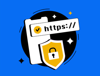 secure website concept https padlock ssl vector image