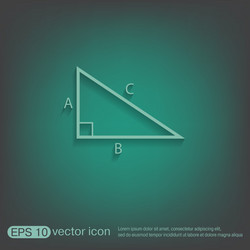 triangle math symbol icon geometry learning vector image