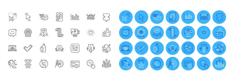 winner ribbon vip clients and cursor line icons vector image