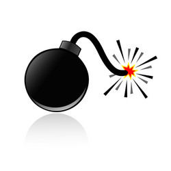 Exploding Bomb with Shadow vector