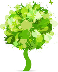 Isolated Abstract Tree vector image