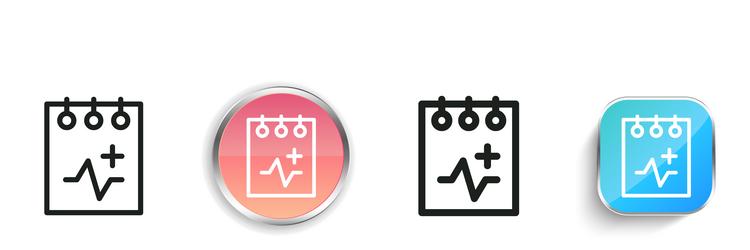 medical icon thin linear regular and button style vector image