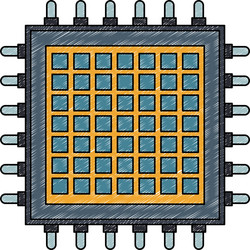 Microchip processor technology scribble vector