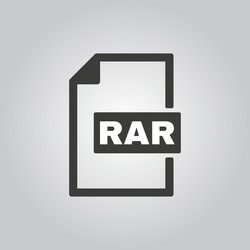 Rar file icon archive and compressed symbol vector