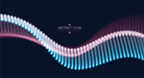 abstract background with dynamic particles sound vector image