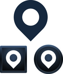 address pointer icon set isolated vector image
