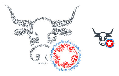 cow stamp recursion composition self items vector image