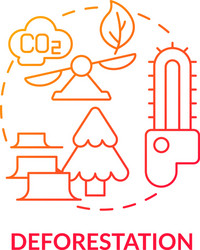 Reforestation concept icon Royalty Free Vector Image