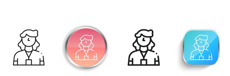 guide icon thin linear regular and button style vector image