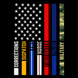 Nurse Hero Flag - Patriotic Support Vector Image