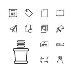 13 paper icons vector