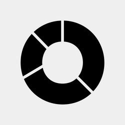 pie chart icon in solid style for any projects vector image
