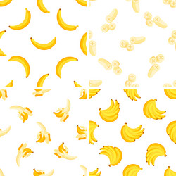 set of seamless patterns with peeled and sliced vector image
