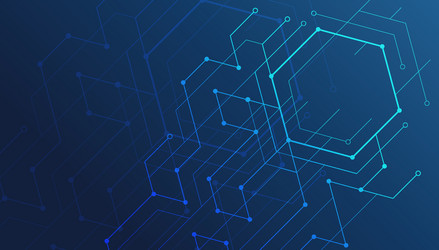 abstract lines and dots connect background vector image