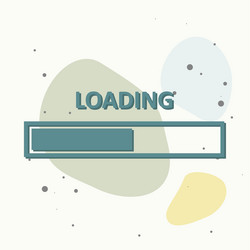 icon loading bar on multicolored background vector image
