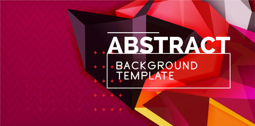 low poly design 3d triangular shape background vector image