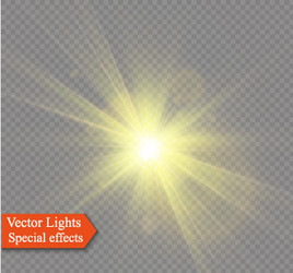 star on a transparent backgroundlight effect vector image