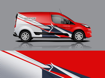 van wrap design sticker and decal Vector Image