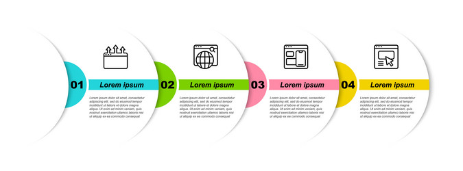 set line browser window search engine web vector image