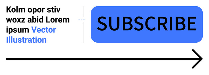 subscription call-to-action button with arrow vector image