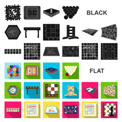 board game flat icons in set collection for design vector image