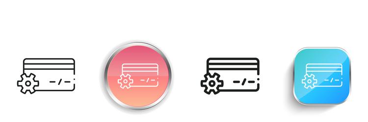 credit card icon thin linear regular and button vector image