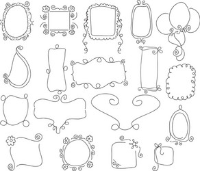 Elegant Frame Collection Royalty Free Vector Image