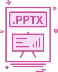 file files pptx icon design vector image