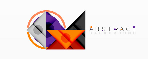 geometric shapes overlap creating vibrant vector image