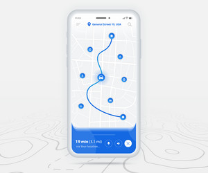 map gps navigation ux ui concept smartphone vector image