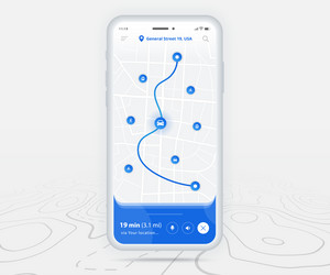 map gps navigation ux ui concept smartphone vector