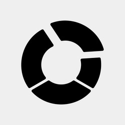 pie chart icon in solid style for any projects vector image