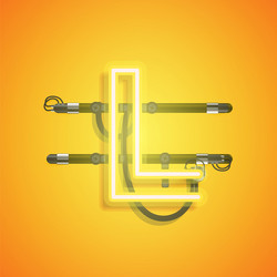 realistic neon character with wires and console vector image