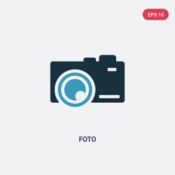 Two color foto icon from shapes concept isolated vector