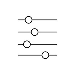 Web filter icon level regulator symbol control vector