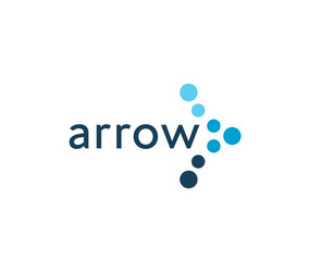 Abstract Arrow Button with Circles vector image