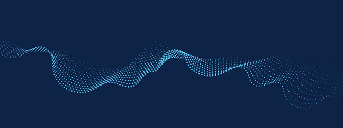 abstract digital wave particles flow vector