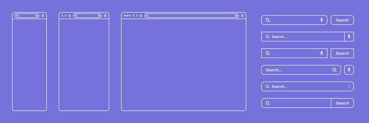 blank web browser internet page window vector image