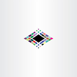 Computer data logo abstract colorful squares icon vector