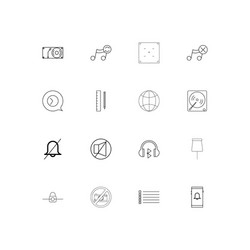 devices simple linear icons set outlined vector image