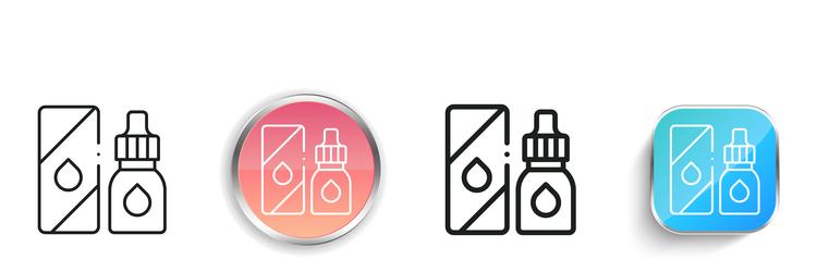 medicine icon thin linear regular and button vector image