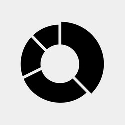 pie chart icon in solid style for any projects vector image