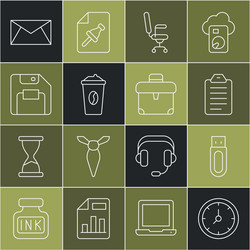 set line clock usb flash drive to do list vector image