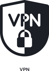 vpn isolated icon simple element from technology vector image